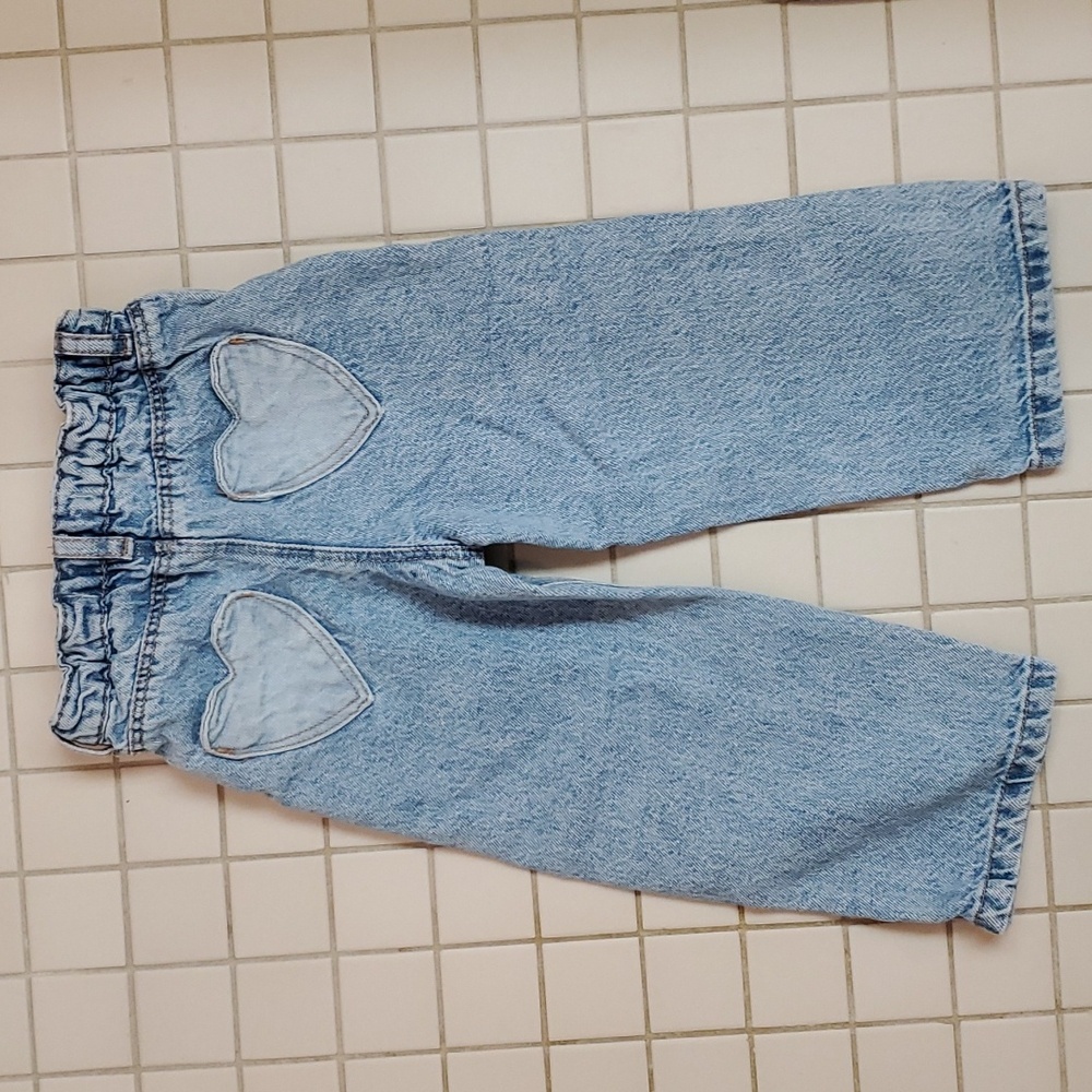 Zara Heart Denim Pants, size 2-3